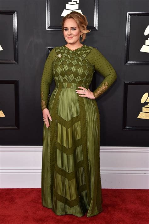 Adele Wears a Givenchy Gown on the Grammy's Red Carpet